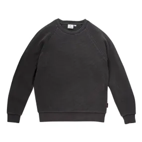 Gramicci Waffle Crew Sweatshirt Pigment dye Black