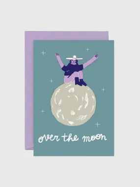 Greeting Card - Over the Moon