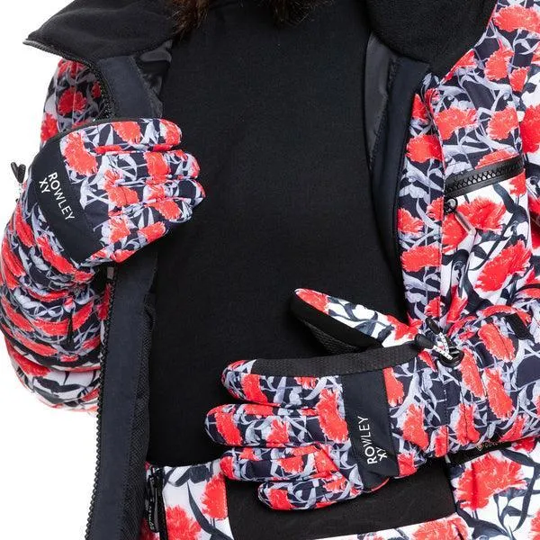 Guantes Snow Roxy Cynthia Rowley Rojo Print