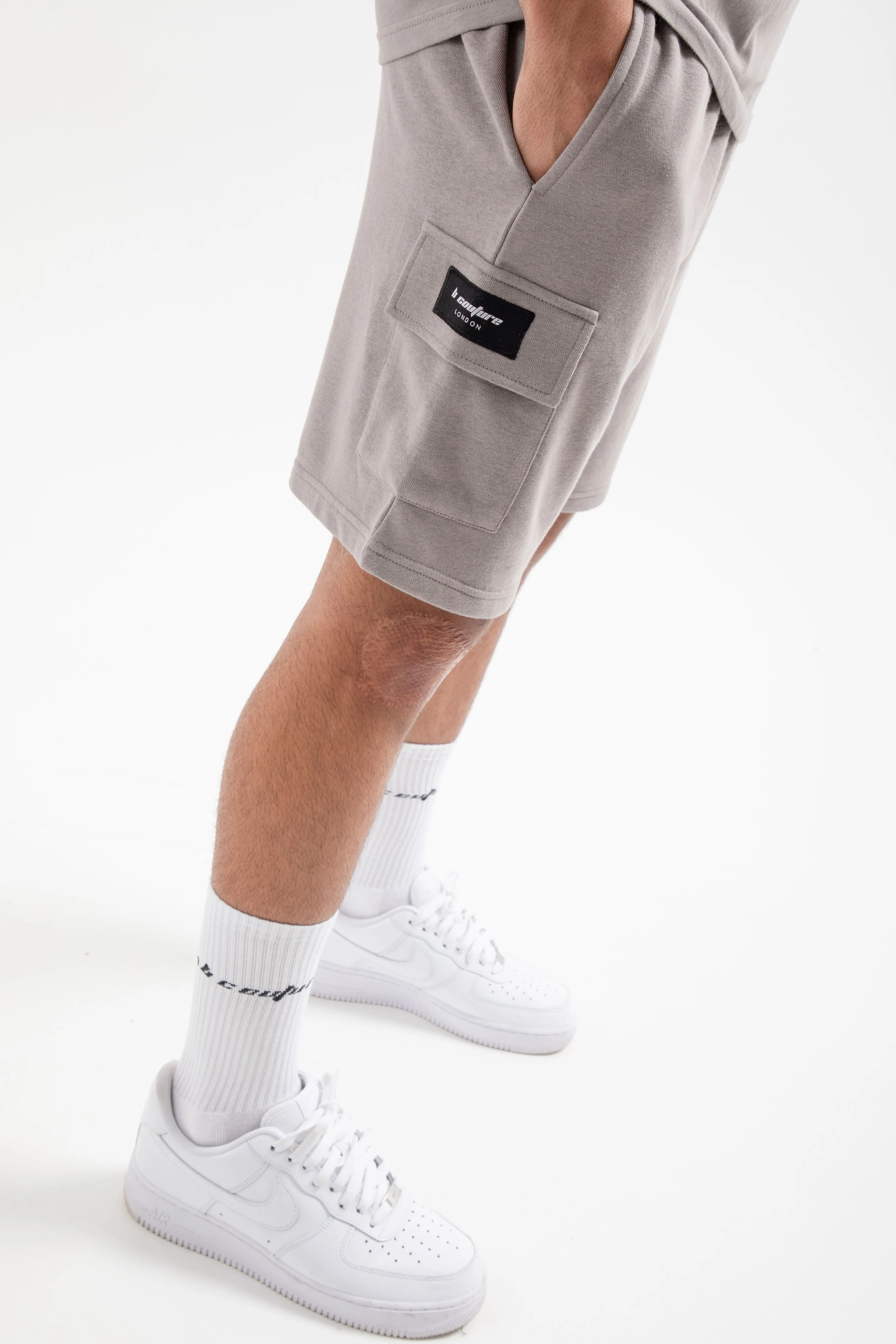 Hampden Jersey Cargo Shorts  - Dark Grey