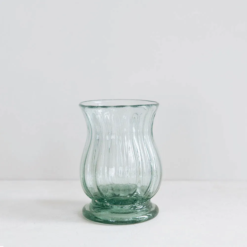 Handblown Footed Fluted Glassware