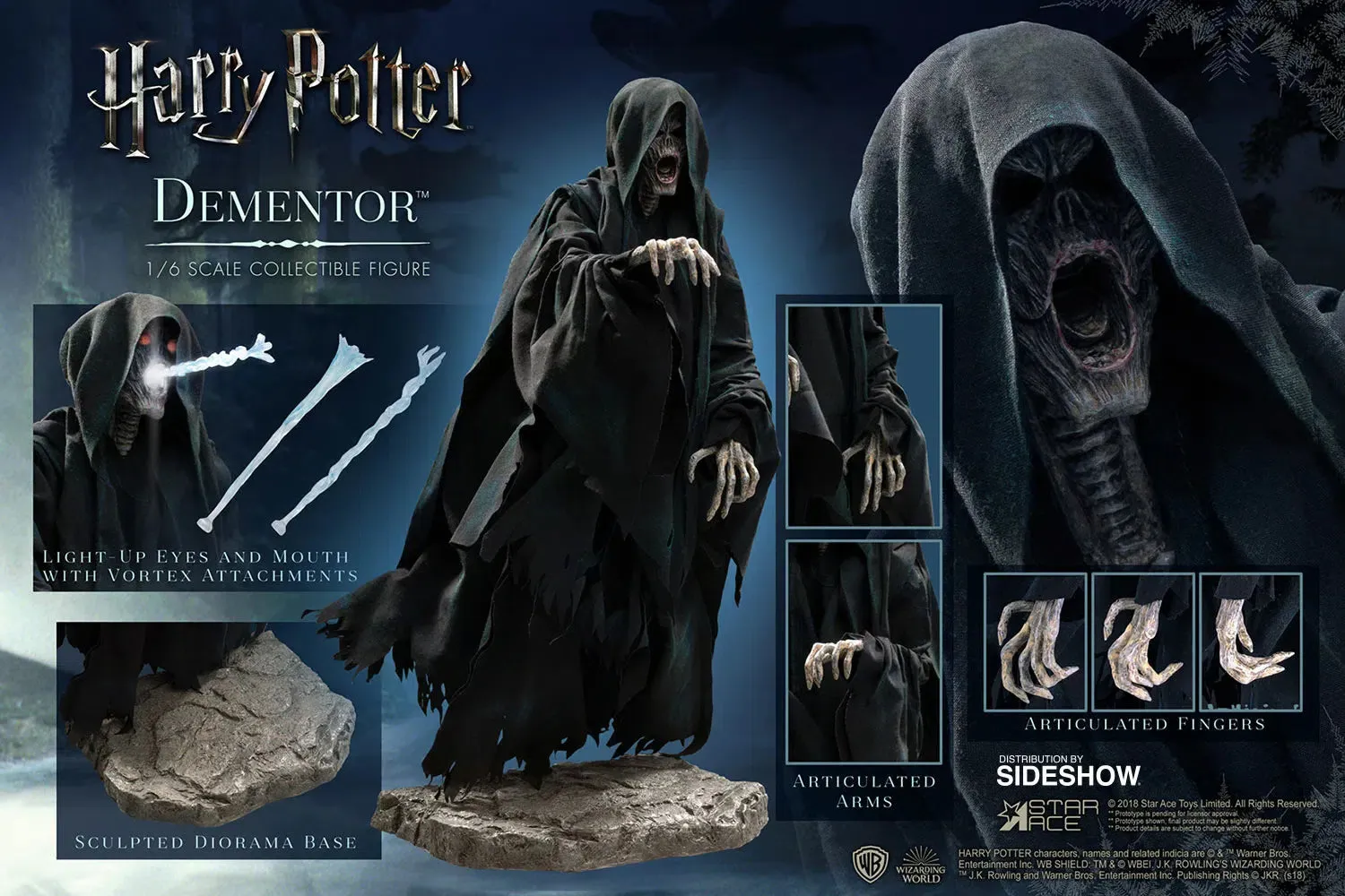 Harry Potter & The Prisoner Of Azkaban: Dementor: Deluxe: Sixth Scale Figure