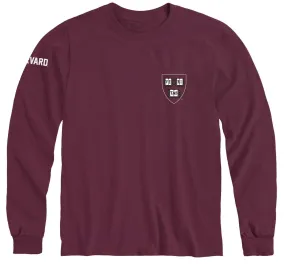 Harvard Mascot Long Sleeve T-Shirt (Crimson)