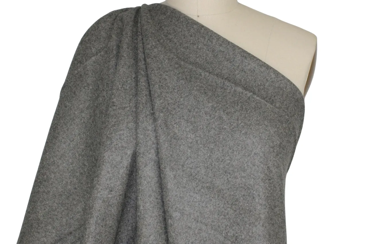 Haute New York Designer Double Faced Cashmere Flannel - Gray