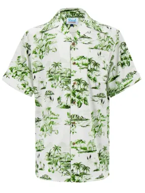 Hawaiian Leisure Shirt - Green Island