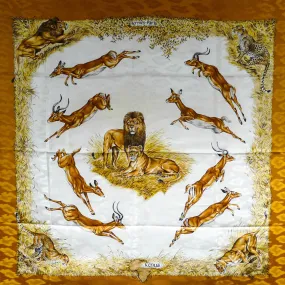 Hermes Silk Jacquard Scarf Kenya by Robert Dallet