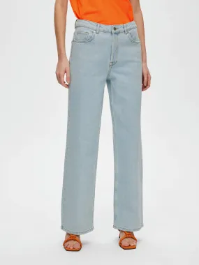 HIGH WAIST WIDE DENIM - LIGHT BLUE