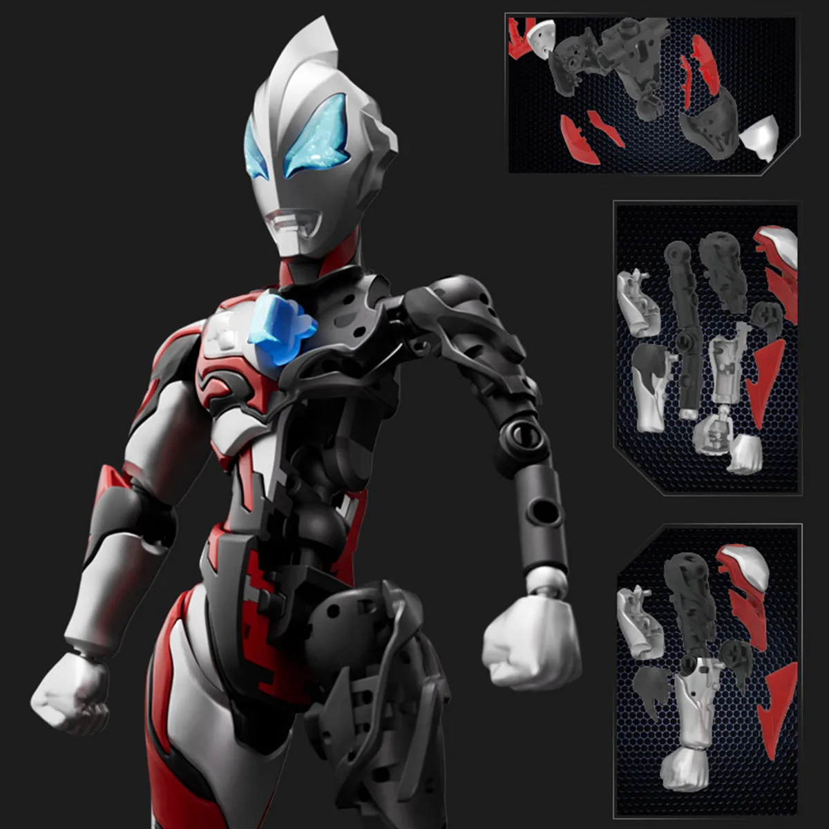 HiPlay Blokees Assembly Model Kits: Legend Series - Ultraman Geed, Mecha Musume Style, Height 19cm Collectible Action Figures