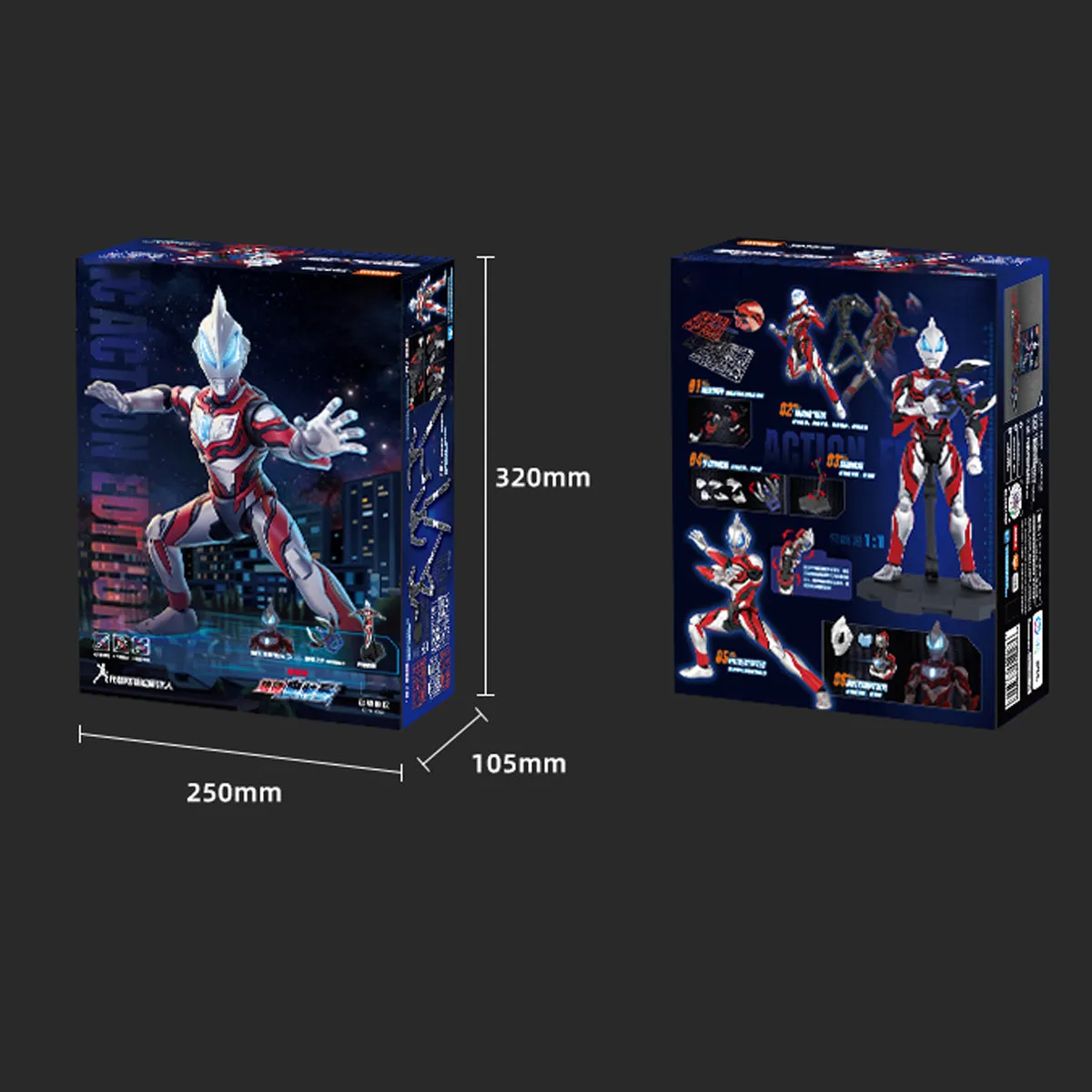 HiPlay Blokees Assembly Model Kits: Legend Series - Ultraman Geed, Mecha Musume Style, Height 19cm Collectible Action Figures