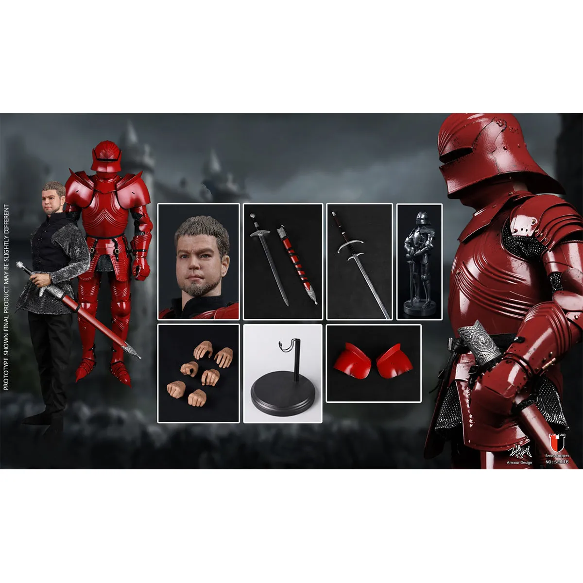 HiPlay Coomodel Superalloy - Empire Legend Series, Gothic Knight, Special Color Version, Action Figure Full Set