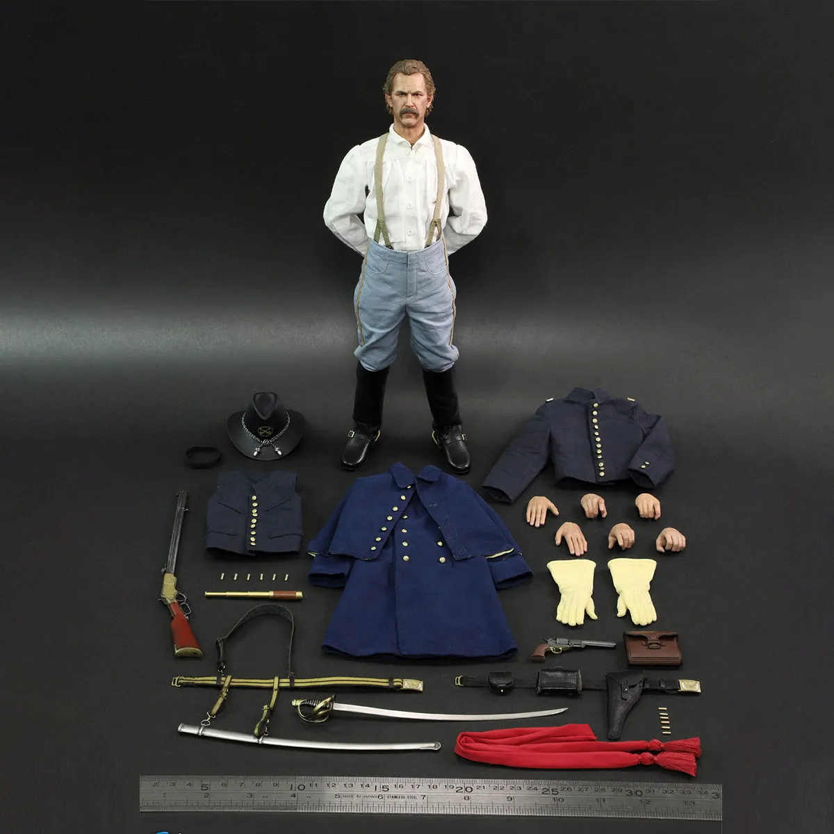 HiPlay DID, American Civil War Union Captain: John Dunbar, Action Figure Full Set