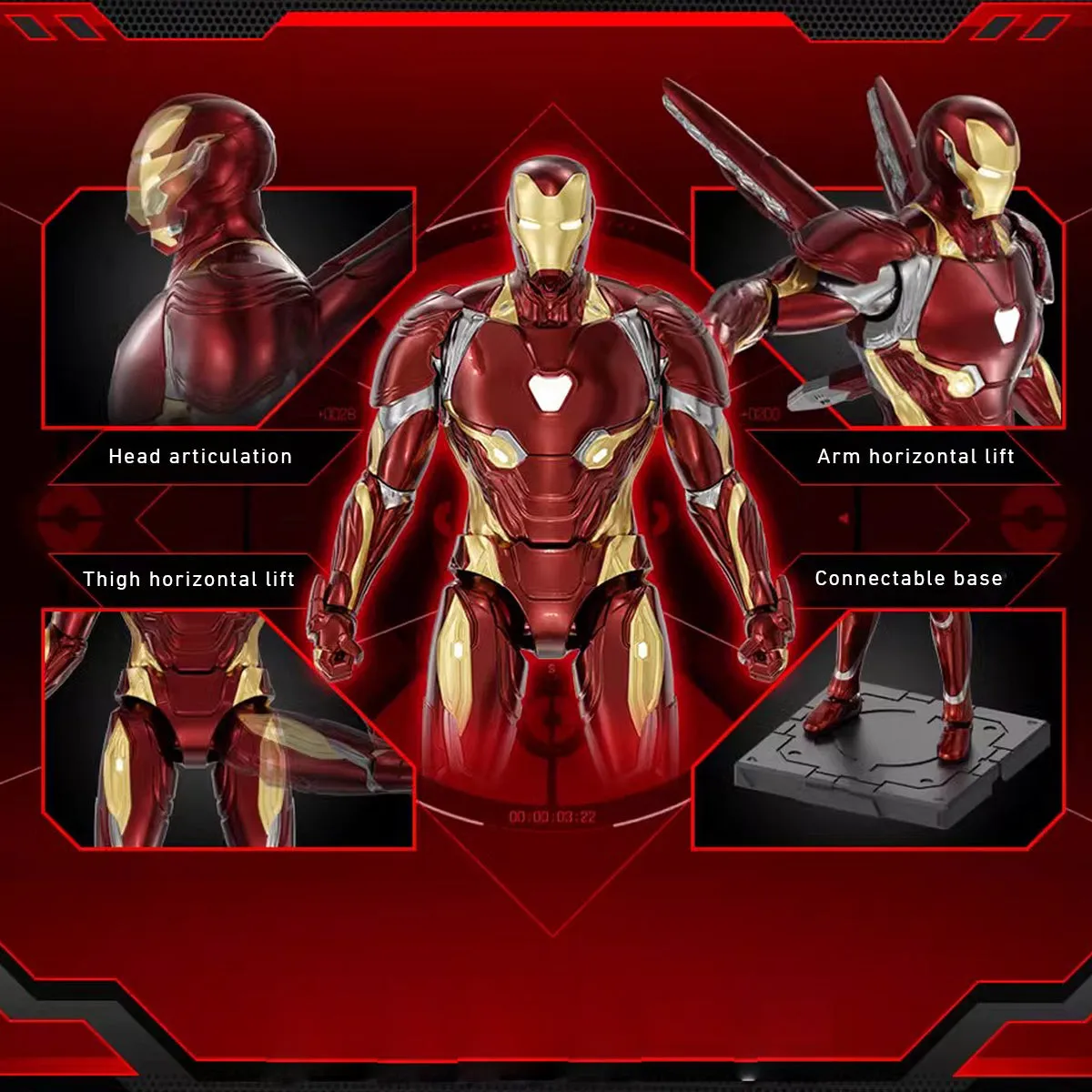 HiPlay Fondjoy Infinity Saga Iron Man Assembly Model Kits Comic Series