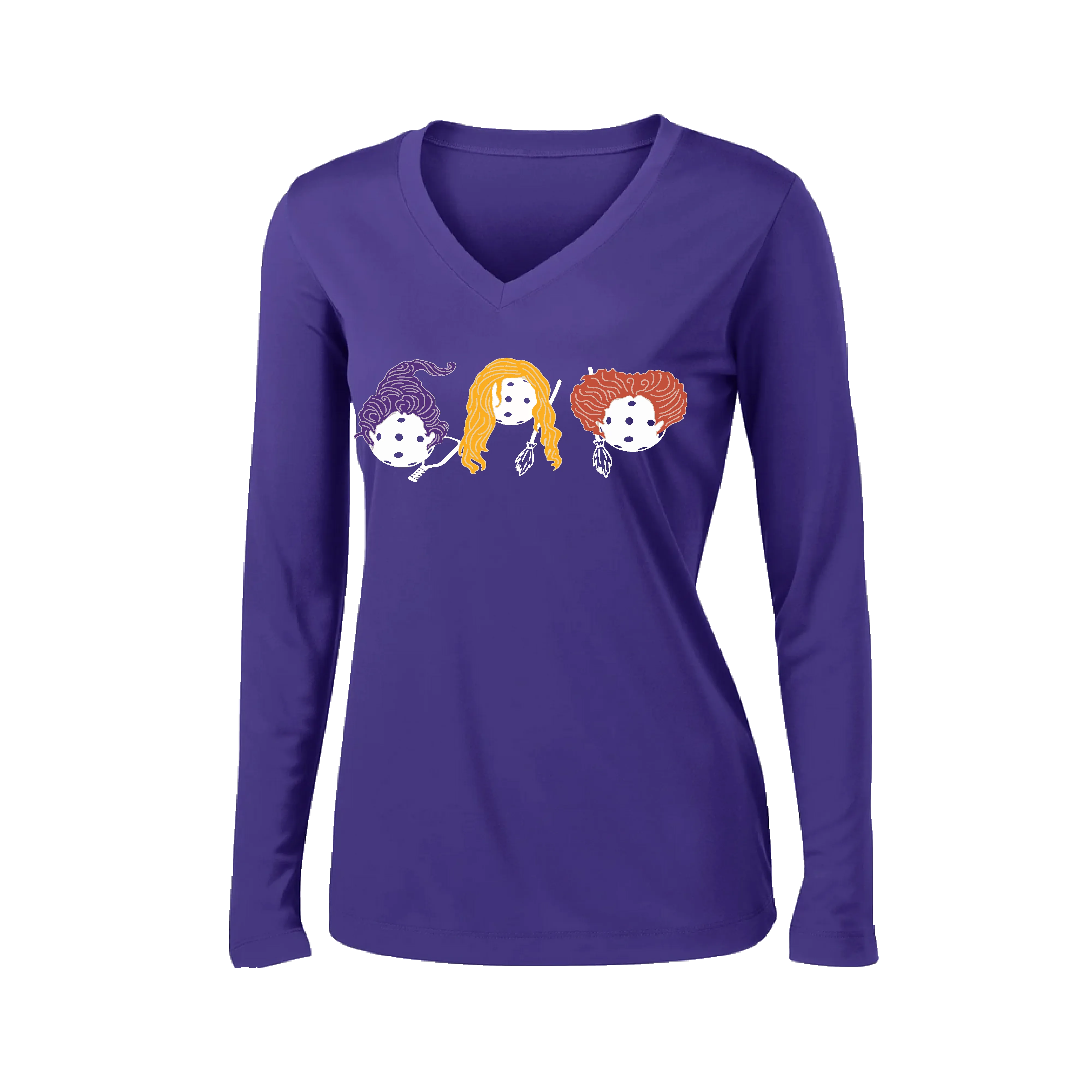 Hocus Pocus | Women’s Long Sleeve V-Neck Shirt | 100% Polyester