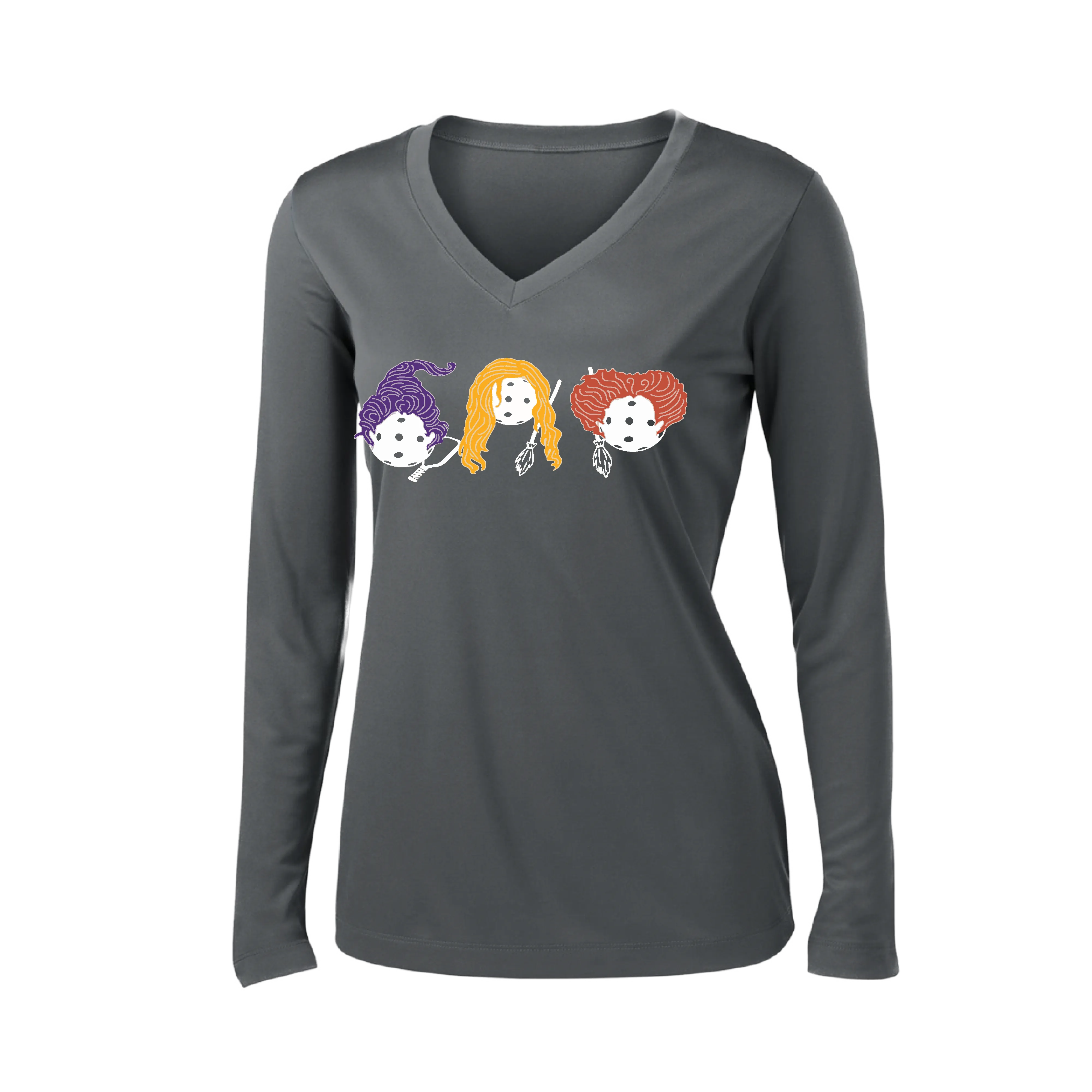 Hocus Pocus | Women’s Long Sleeve V-Neck Shirt | 100% Polyester