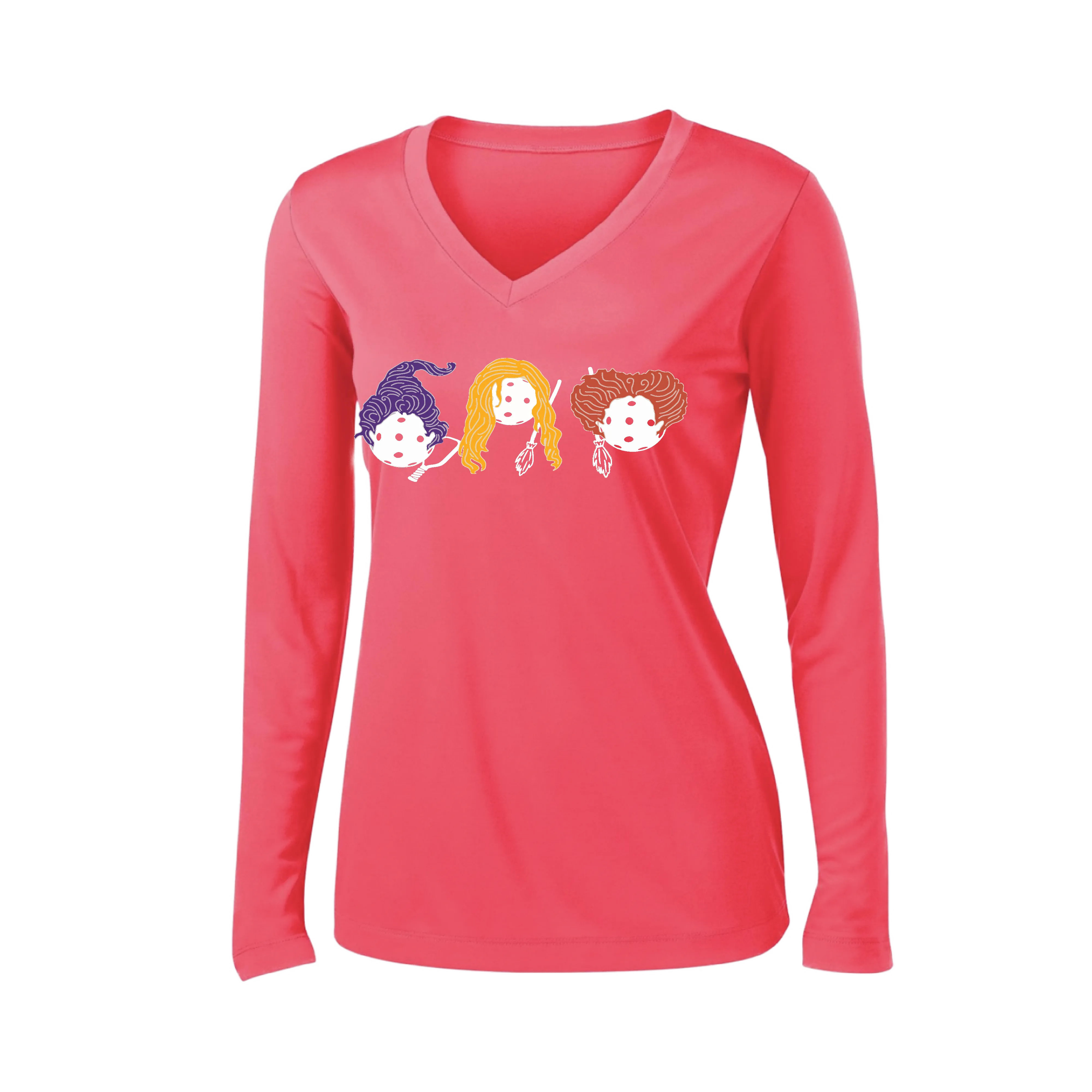 Hocus Pocus | Women’s Long Sleeve V-Neck Shirt | 100% Polyester