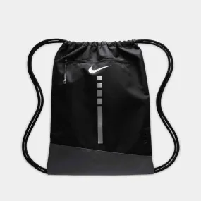 Hoops Elite Drawstring Bag, Black/Iron Grey