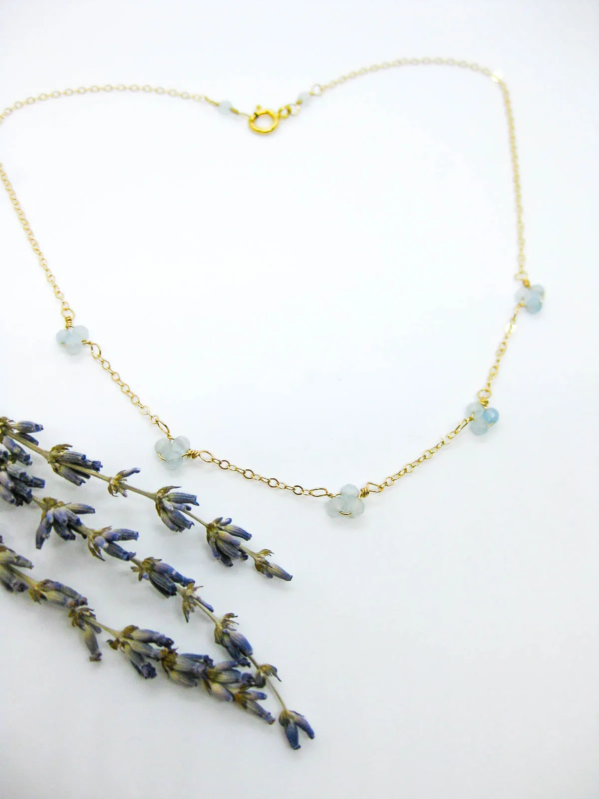 Hyacinth: Aquamarine Choker - n468