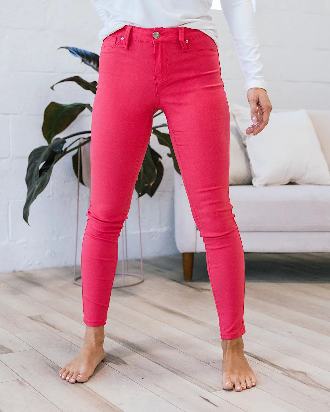 Hyperstretch Skinny Jeans - Shell Pink FINAL SALE