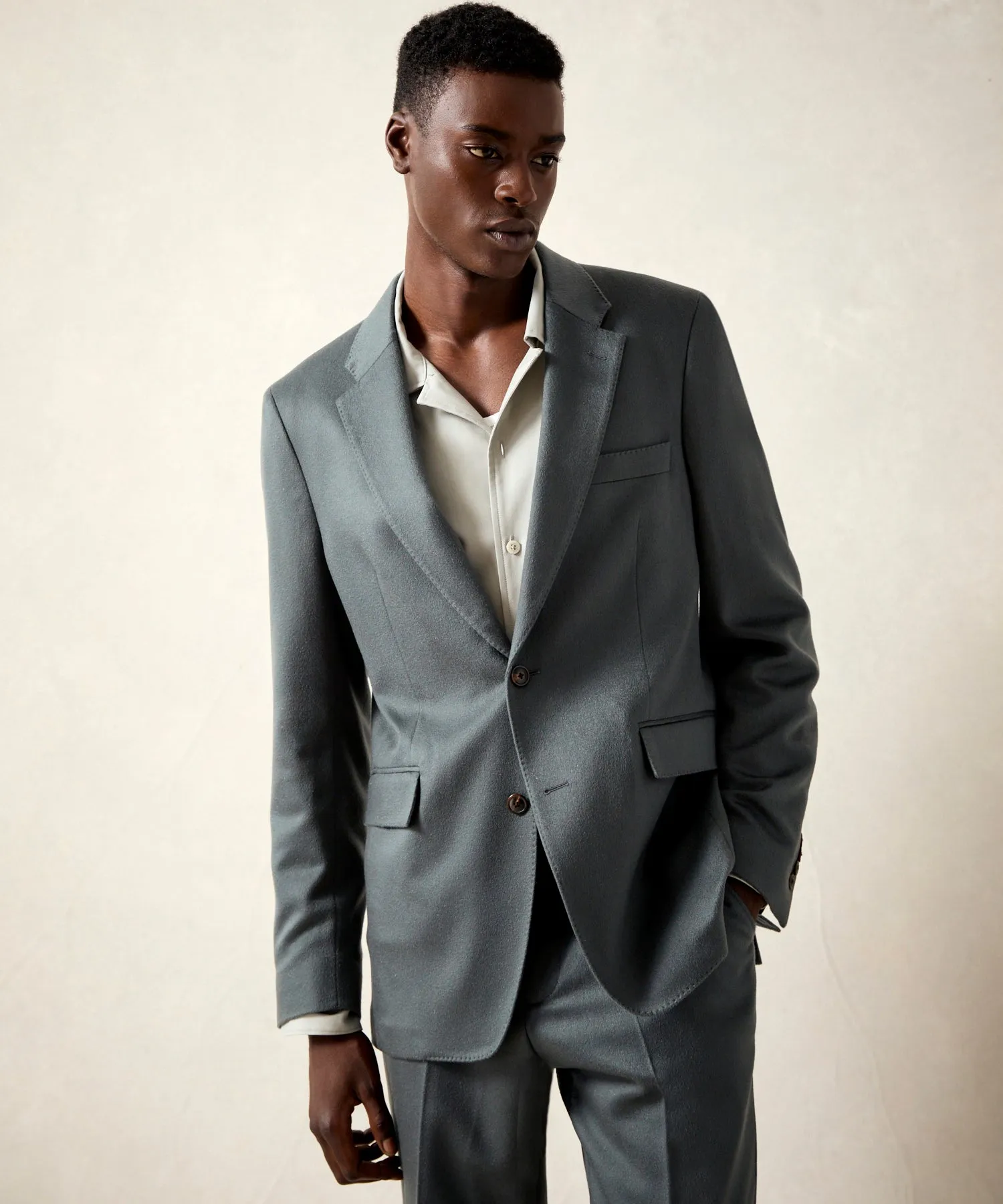 Italian Cashmere Sutton Suit in Slate Blue