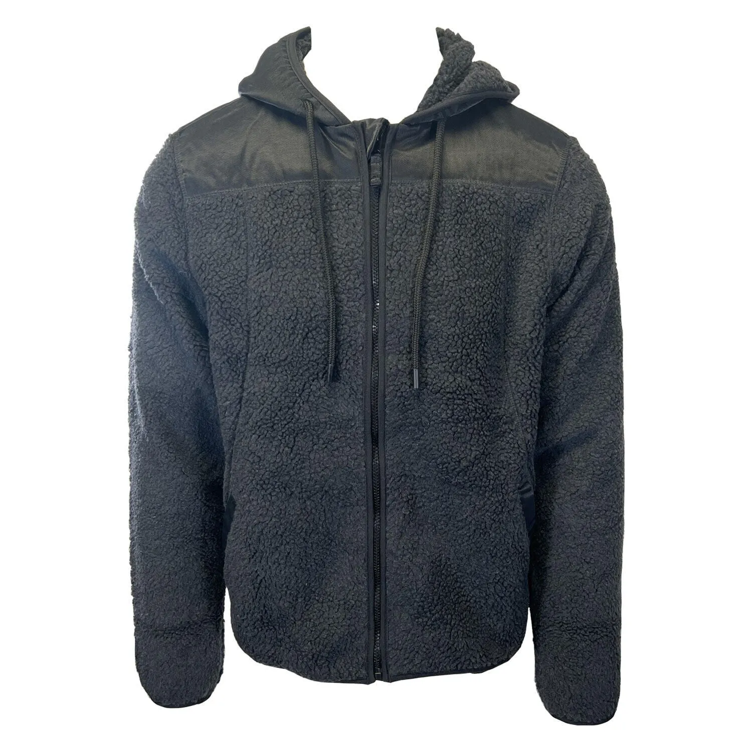 Jack & Jones Men's Charcoal Jacket Authentic Sherpa Teddy Fleece (S06)