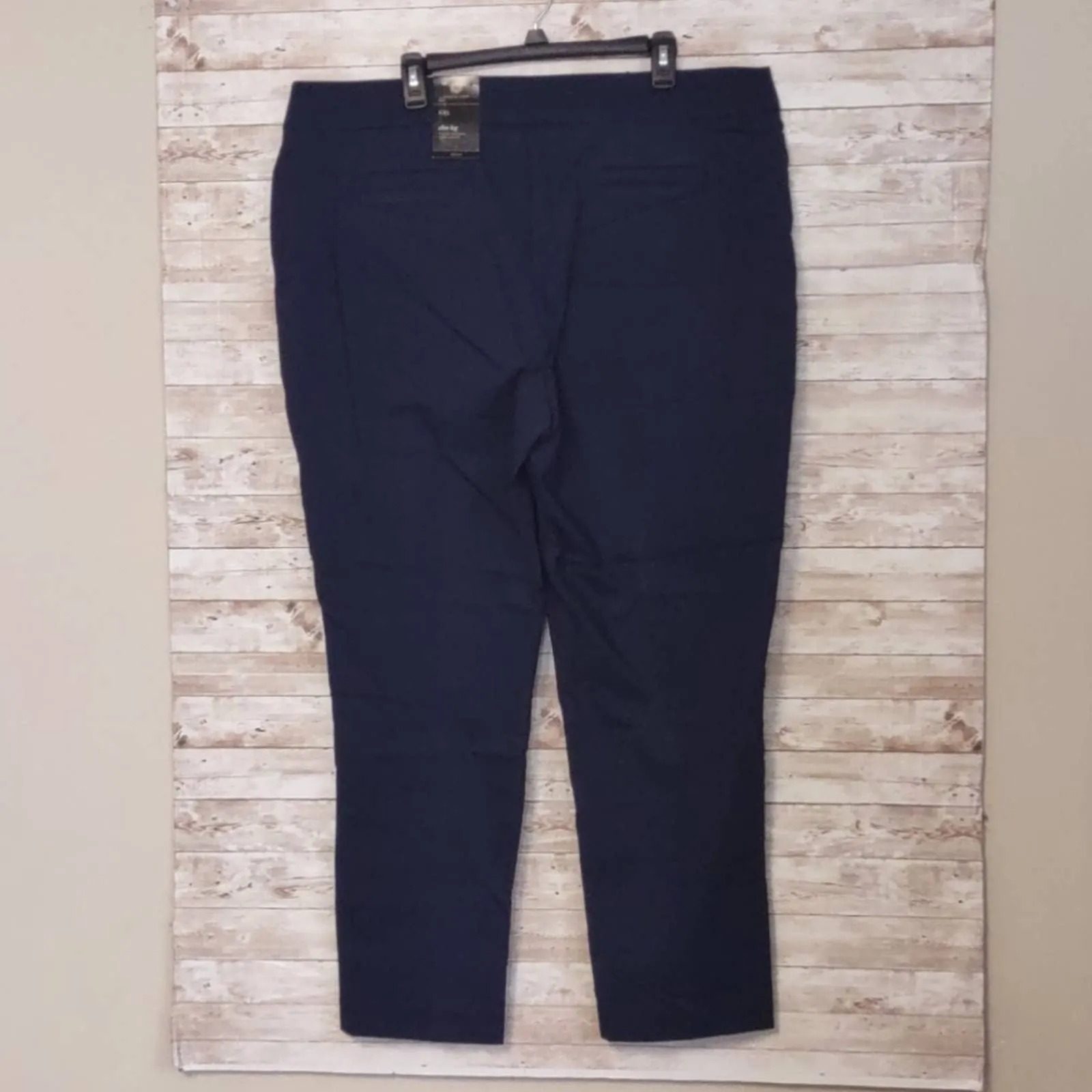 JM Collection Pull on Tummy Control Slim Leg Pants XXL Blue