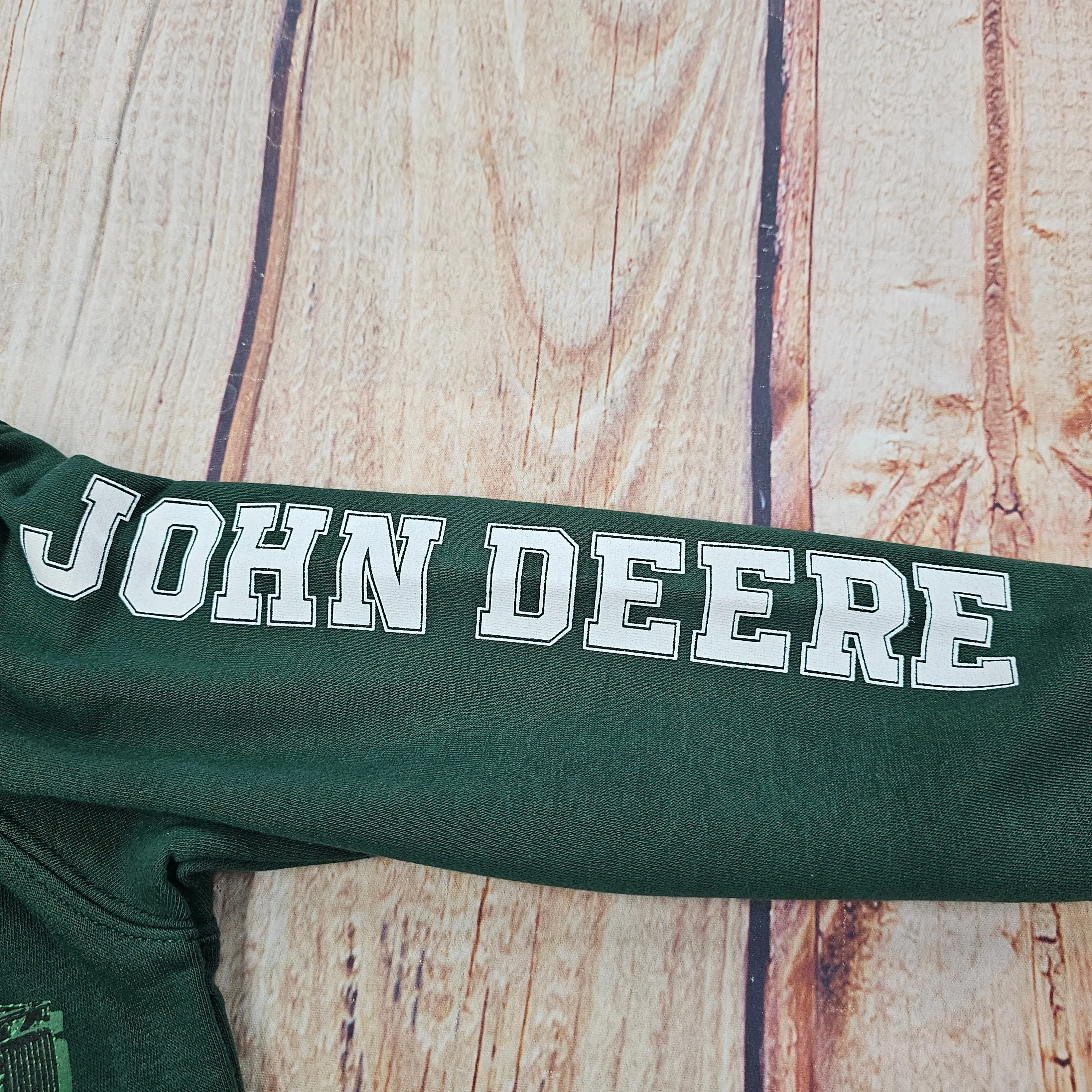 JOHN DEERE FLEECE HOODED SWEATSHIRT DRAK GREEN J4J578GC