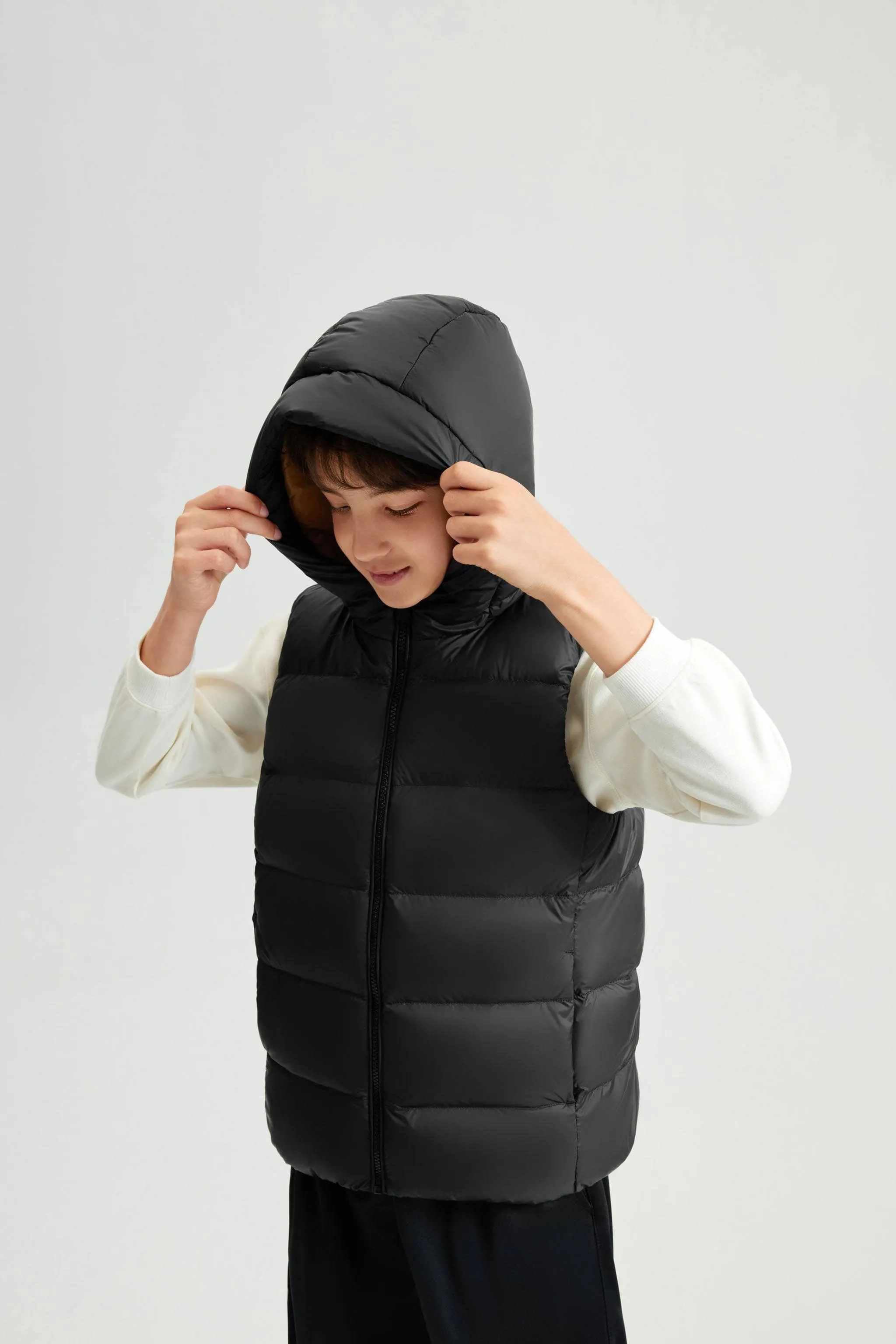 Kid's Hooded Down Gilet