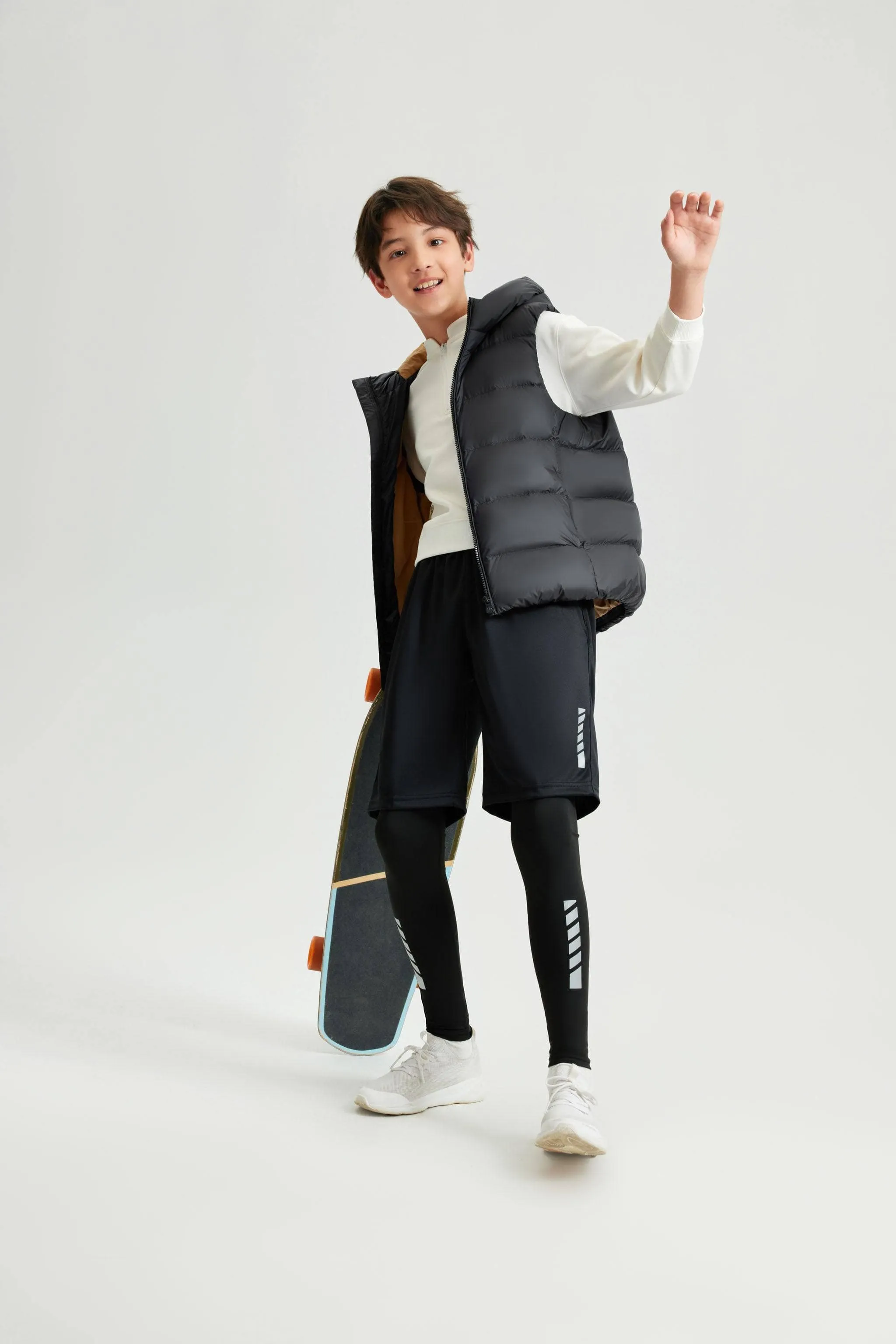 Kid's Hooded Down Gilet