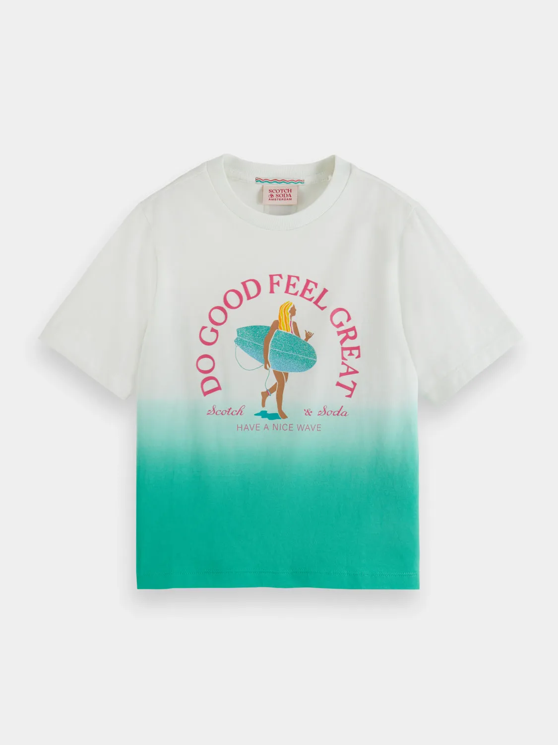 Kids - Relaxed-fit dip-dyed artwork t-shirt