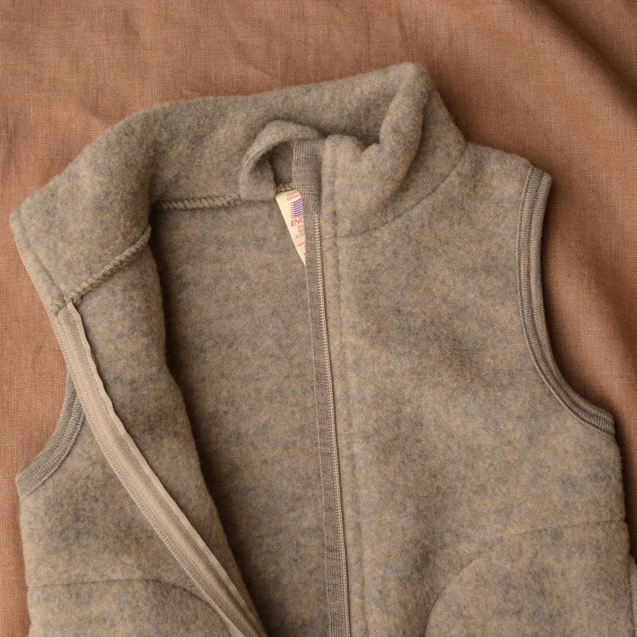 Kids Zip Vest - 100% Organic Wool Fleece (3-10y)