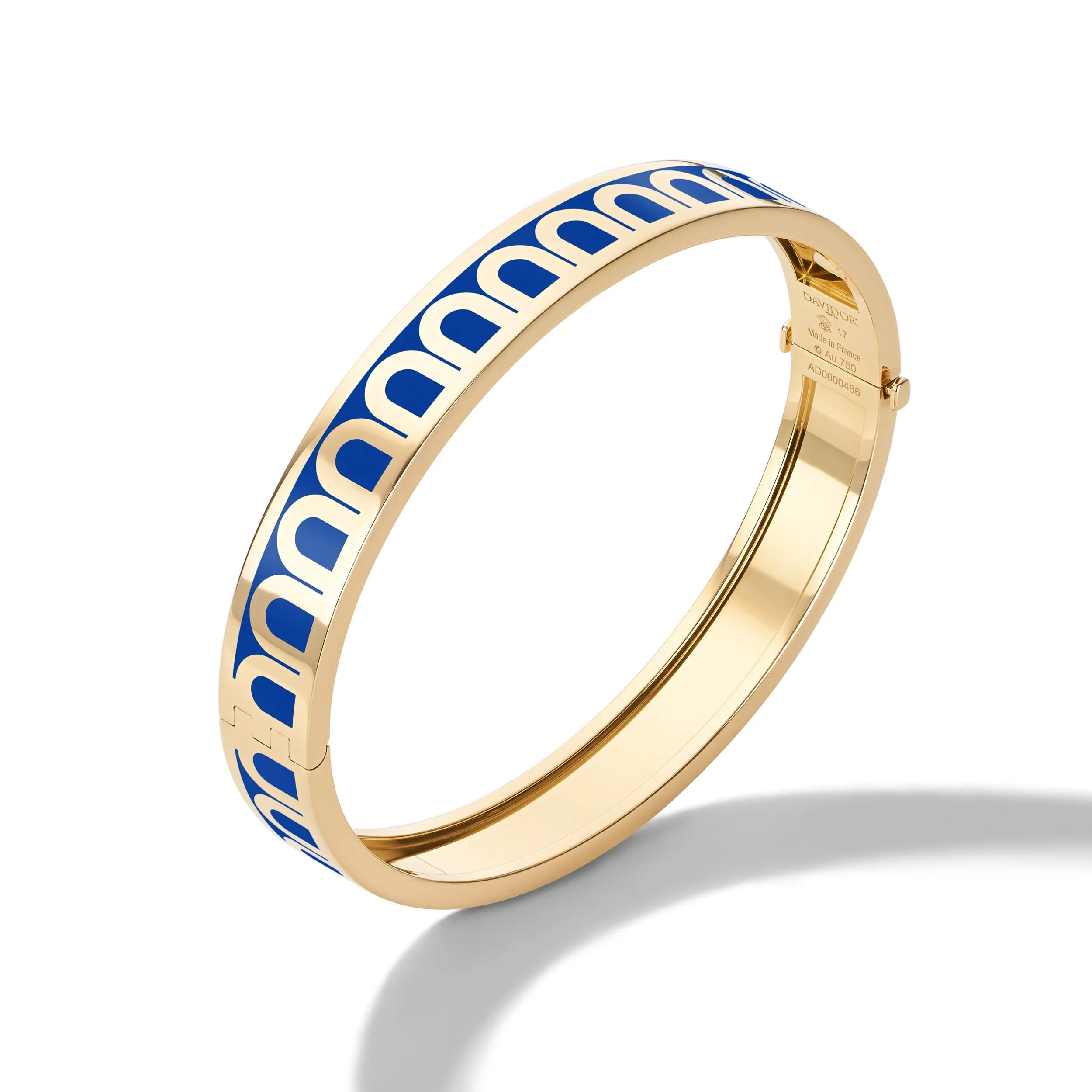 L'Arc de DAVIDOR Bangle MM, 18k Yellow Gold with Lacquered Ceramic