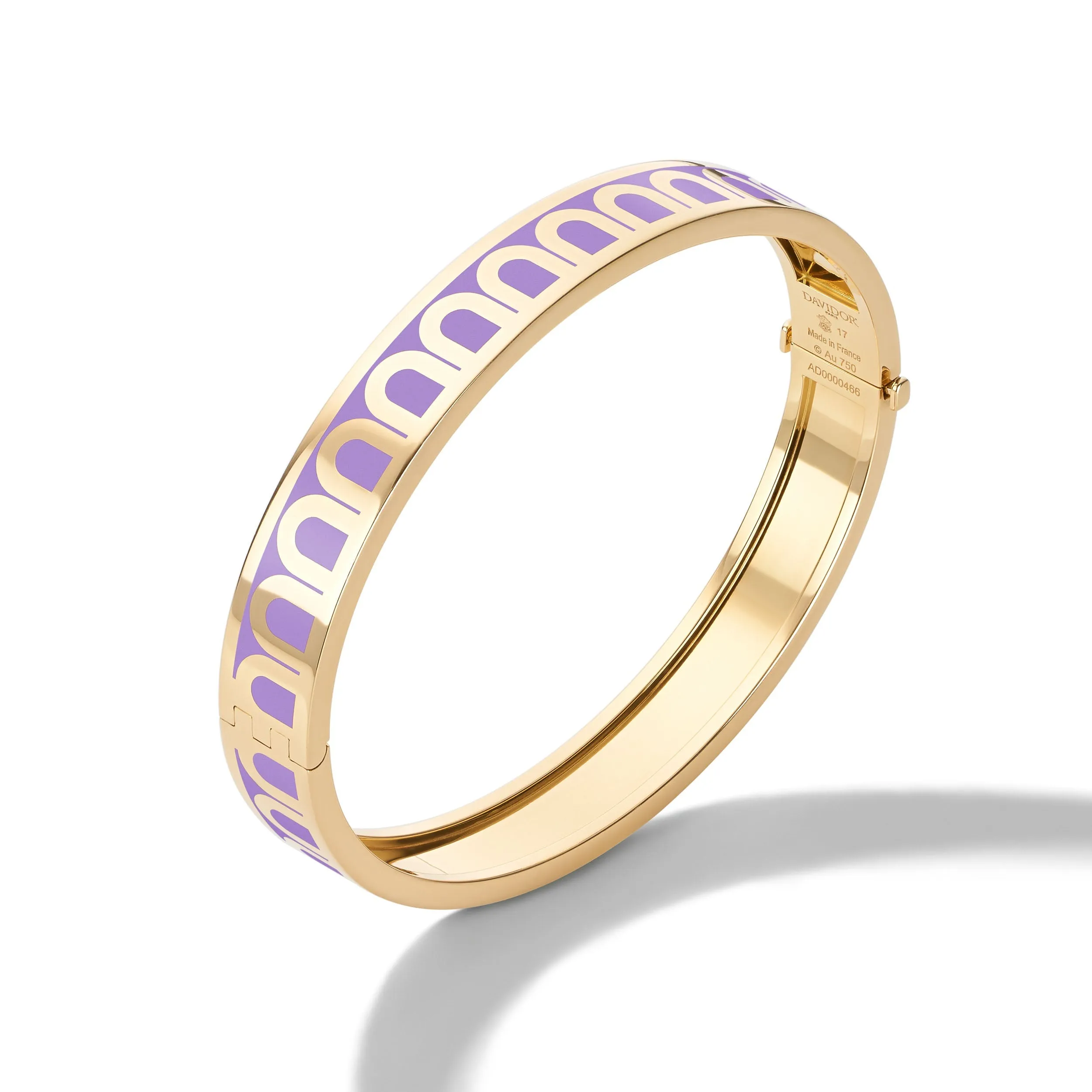 L'Arc de DAVIDOR Bangle MM, 18k Yellow Gold with Lacquered Ceramic