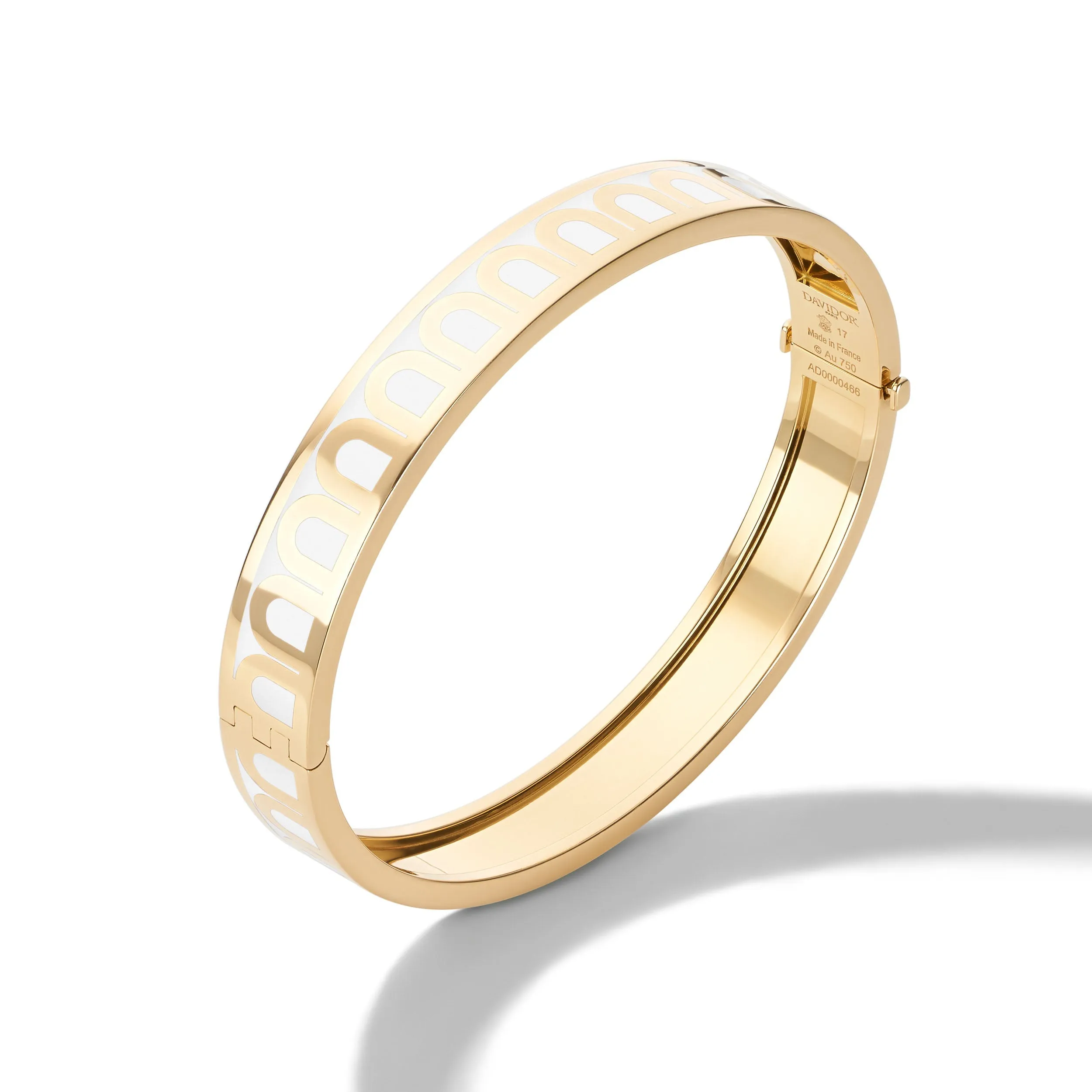 L'Arc de DAVIDOR Bangle MM, 18k Yellow Gold with Lacquered Ceramic