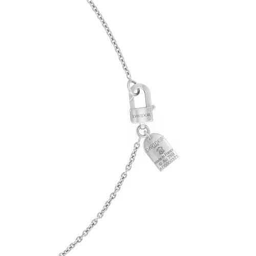 L'Arc de DAVIDOR Bead, 18k White Gold with Lacquered Ceramic and Colonnato Diamonds