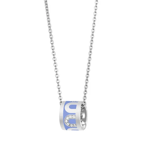 L'Arc de DAVIDOR Bead, 18k White Gold with Lacquered Ceramic and Colonnato Diamonds