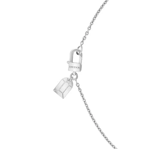 L'Arc de DAVIDOR Bead, 18k White Gold with Lacquered Ceramic and Colonnato Diamonds