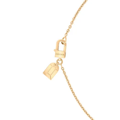 L'Arc de DAVIDOR Pendant GM, 18k Yellow Gold with Lacquered Ceramic and Palais Diamonds