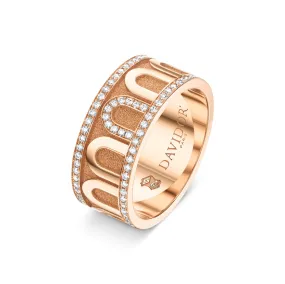 L'Arc de DAVIDOR Ring GM, 18k Rose Gold with Satin Finish and Porta Diamonds