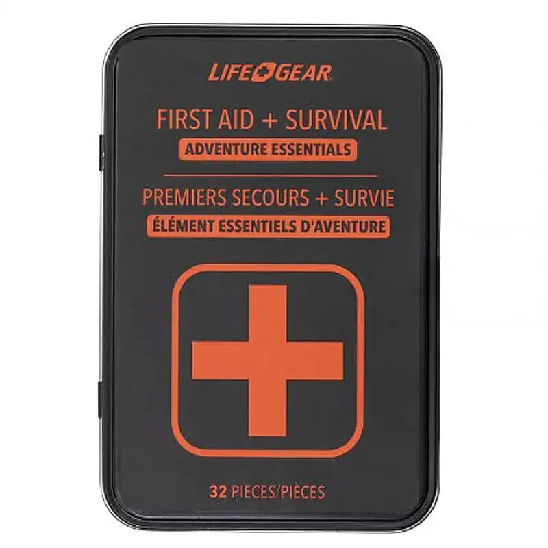 Life Gear 32pc Adventure Essentials First Aid / Survival Tin