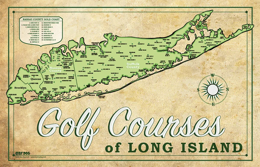 Long Island Golf Course Map