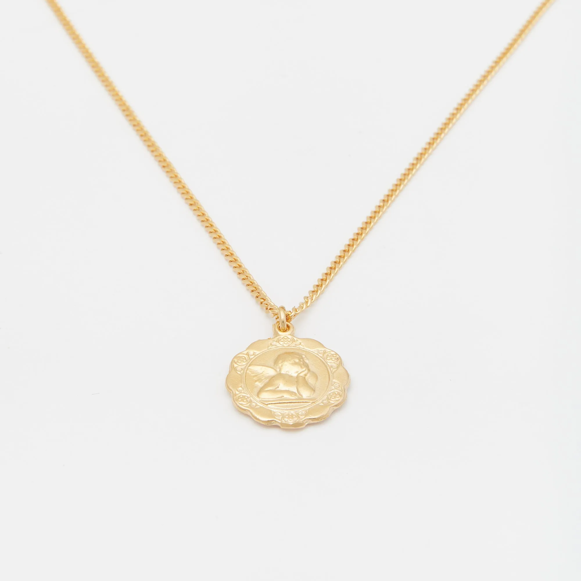 Luna Medallion Necklace in Gold for Him