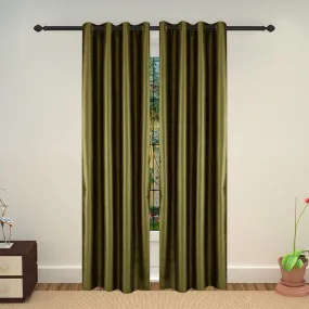 Lushomes curtain 9 Feet, curtains with lining, Green, curtains & drapes, parda, urban space curtains, curtains for living room (Single Pc, 54 x 108 inches)