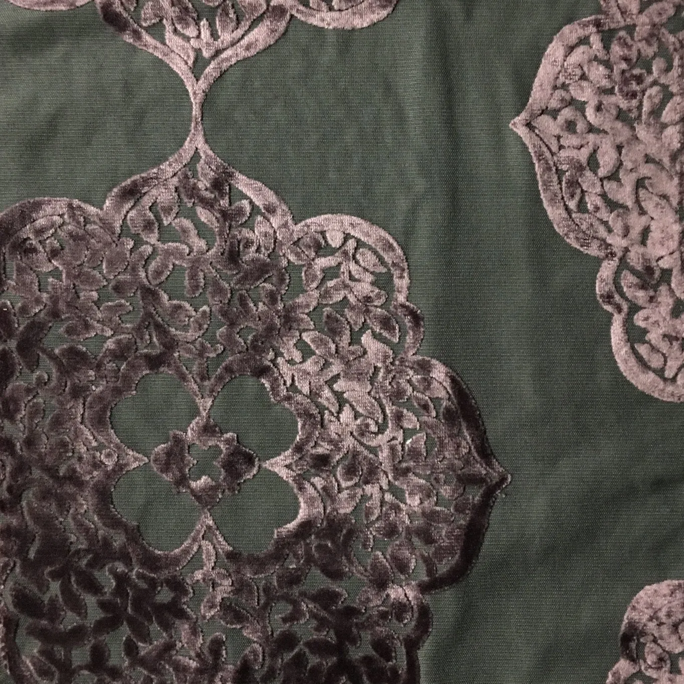 MAISON - TRADITIONAL PATTERN BURNOUT VELVET DRAPERY & UPHOLSTERY FABRIC BY THE YARD