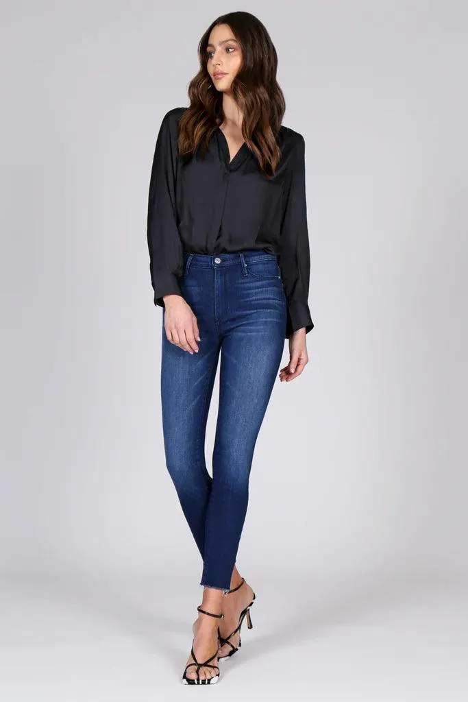 Make It Stop Carmen High Rise Ankle Fray Jeans by Black Orchid