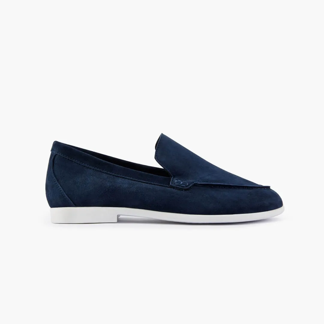 *MANON - Navy suede loafers