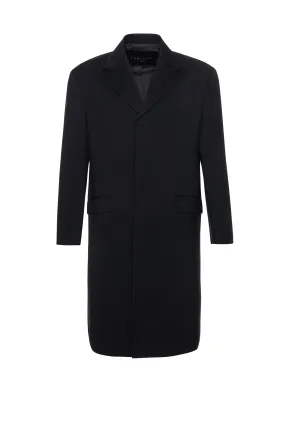 MAXWELL BLACK BELTED TOPCOAT