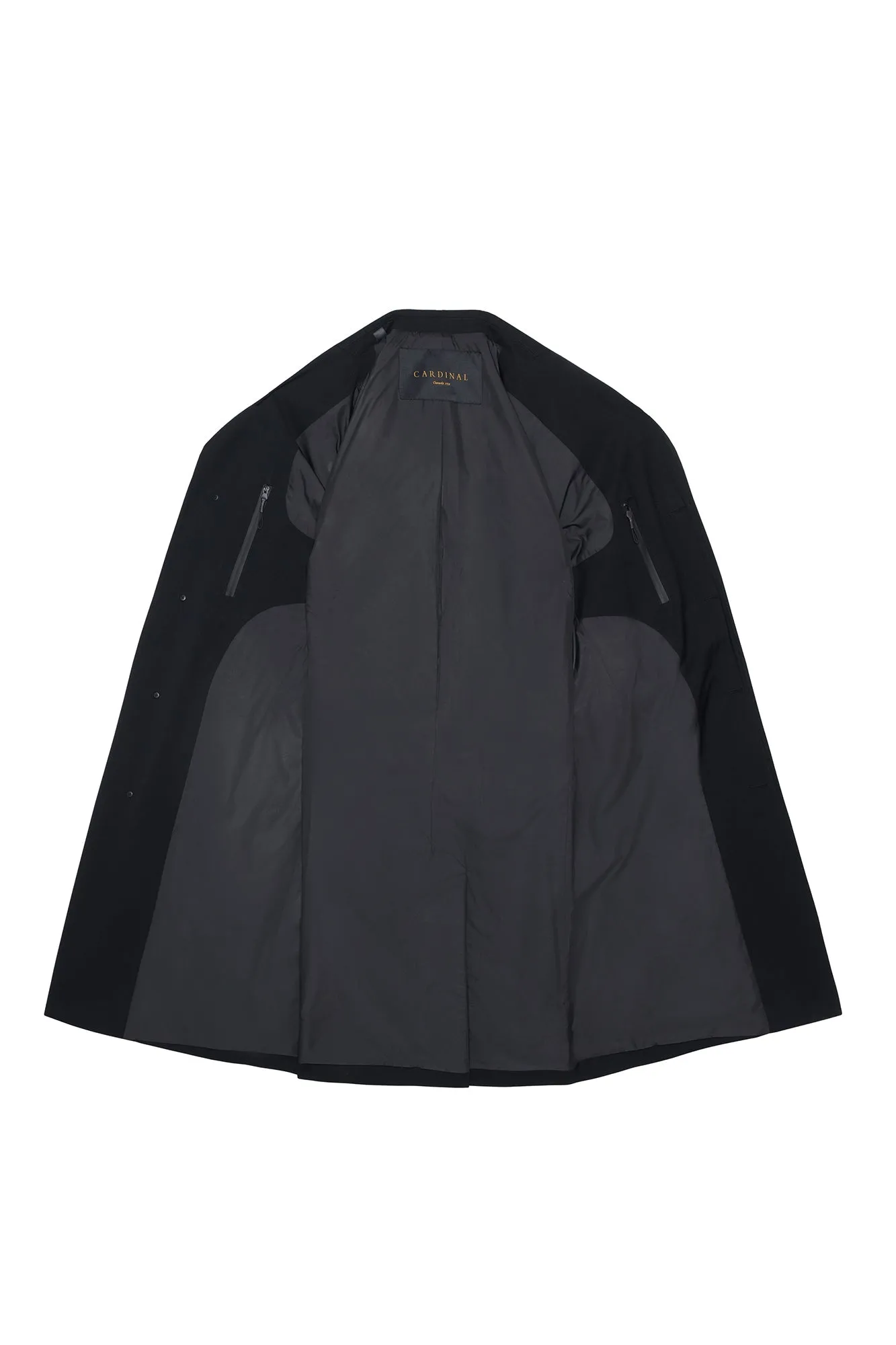 MAXWELL BLACK BELTED TOPCOAT