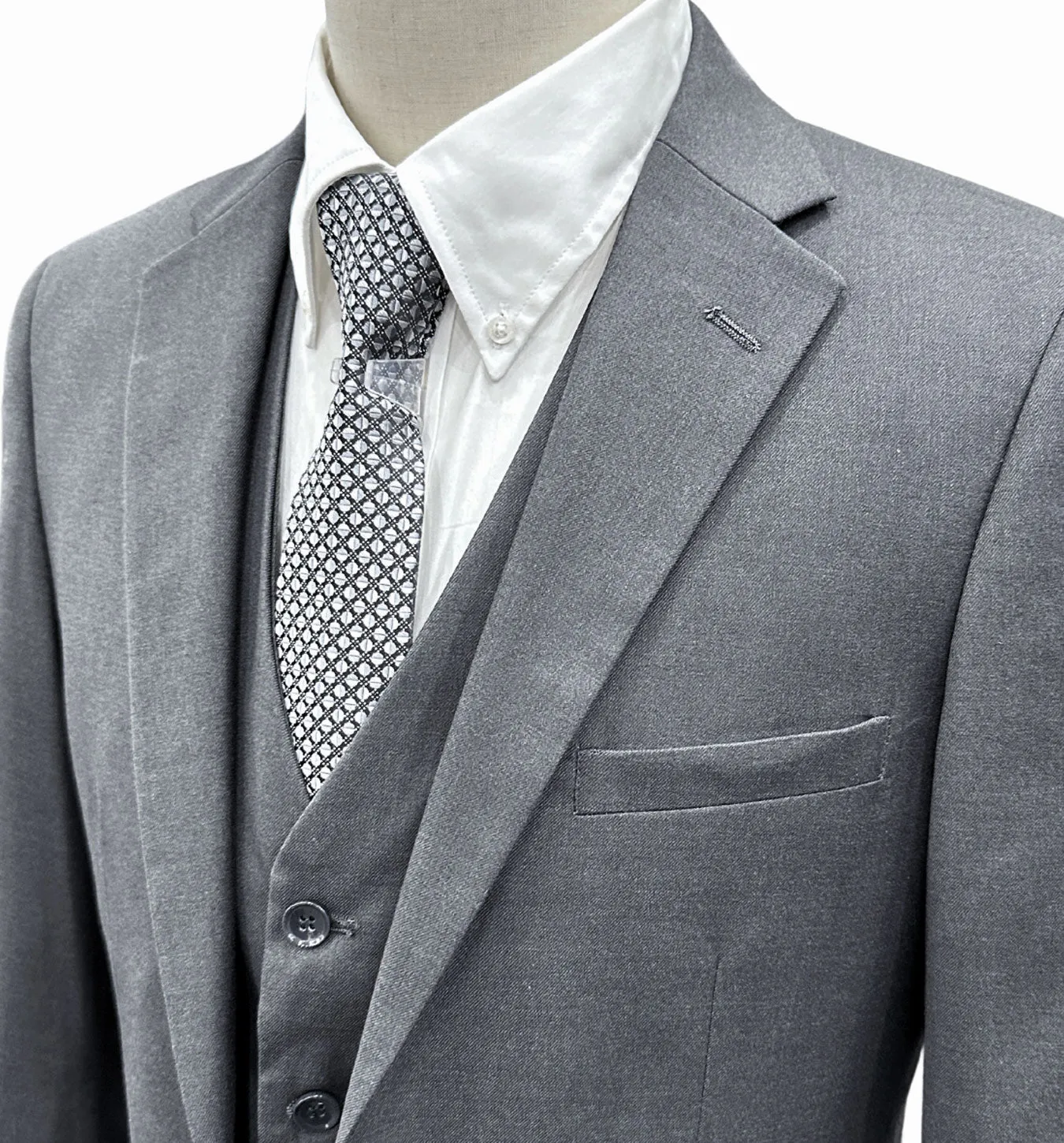 Mazari Vested Slim Fit Suit - Paris Charcoal 1525