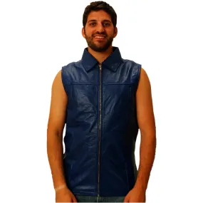 Mens Leather Vest With Hood CLEARANCE SALE