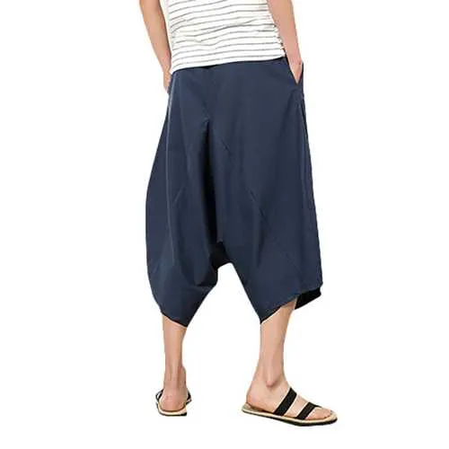 Mens National Style Casual Loose Haren Pants